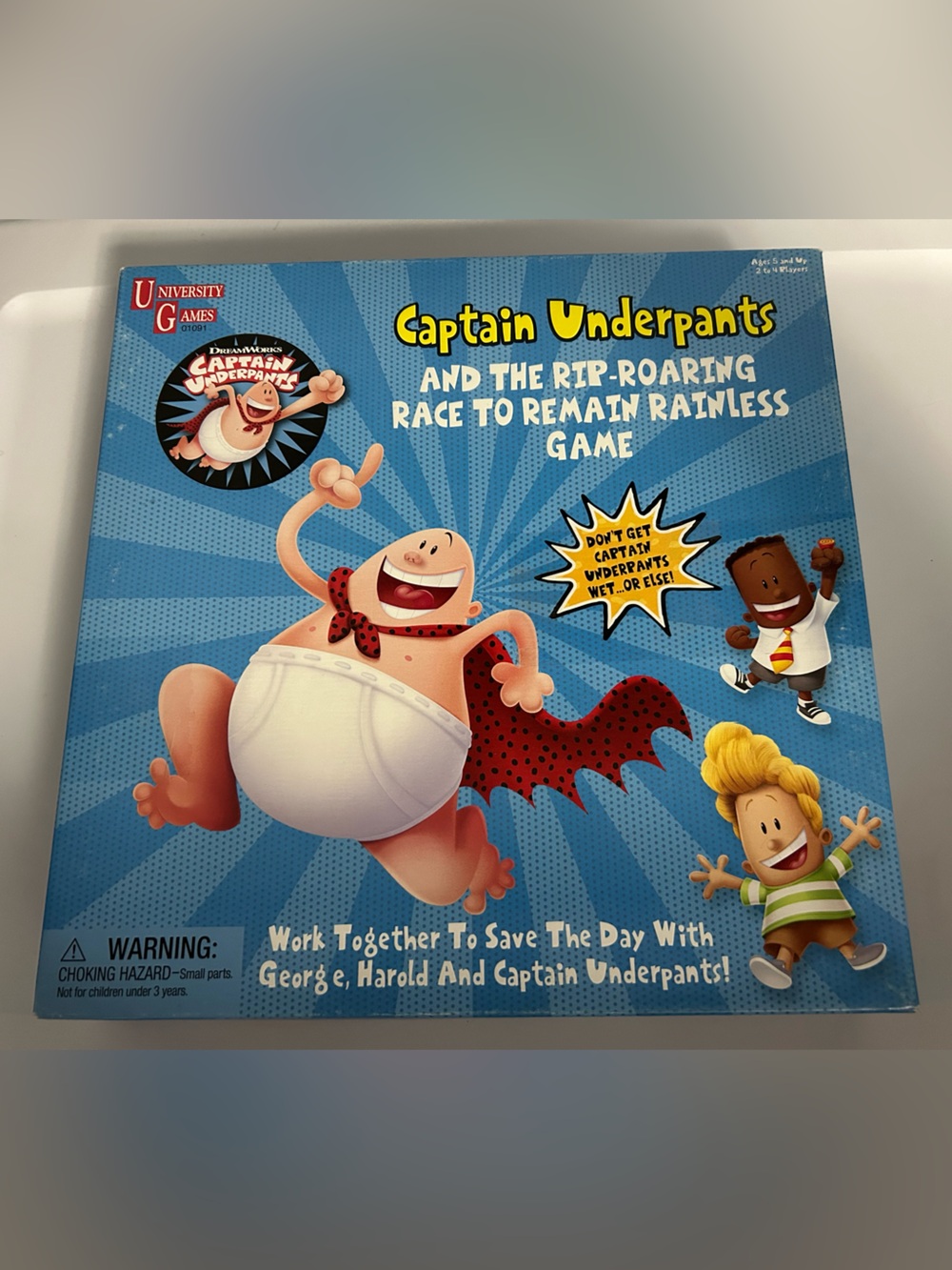 Captain Underpants Rip-Roaring Race to Remain Rainless Game - Blue